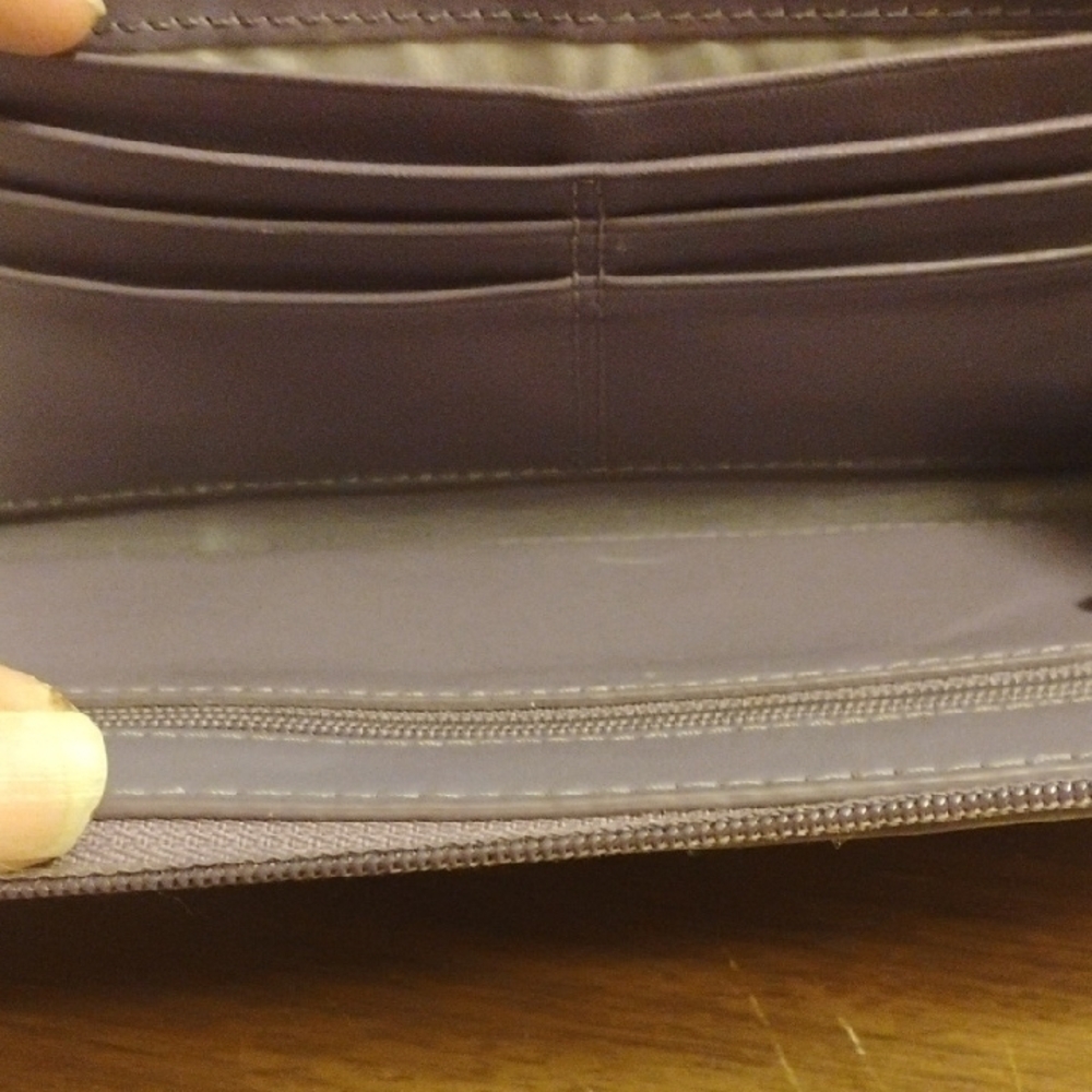 Coach Purple and Tan Wristlet - Picture 2 of 3